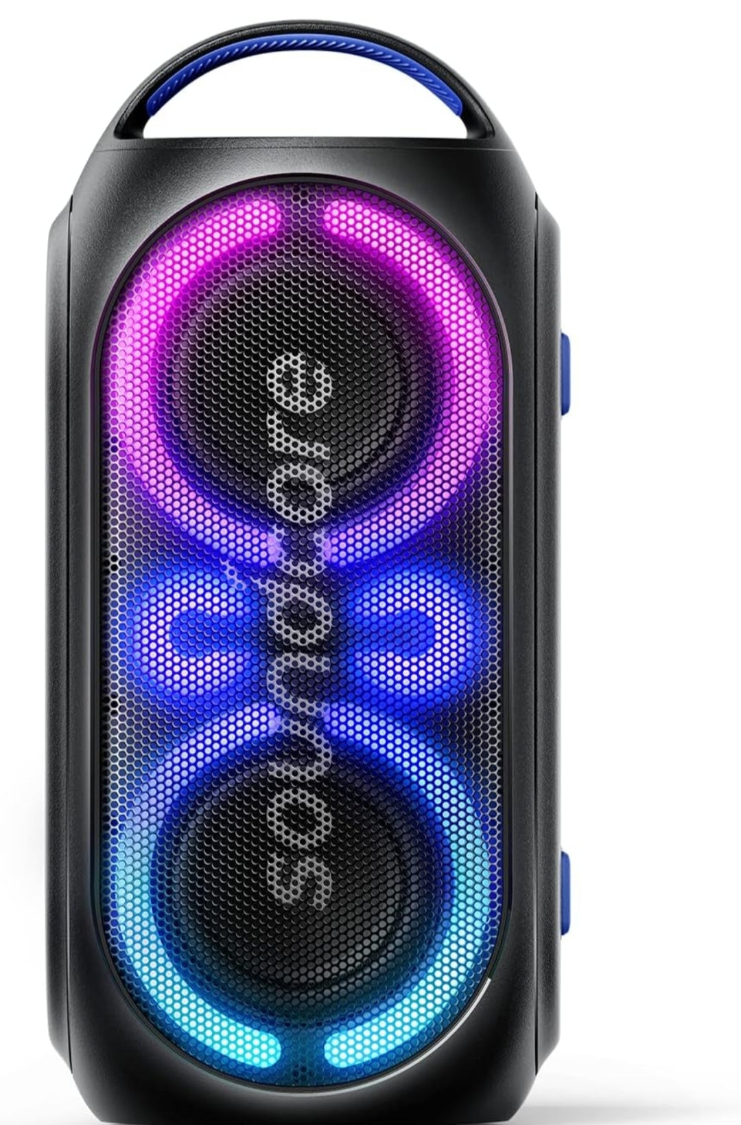 Soundcore Anker Rave Party 2 Portable Speaker, 120W Stereo Sound, PartyCast 2.0, Light Show, IPX4 Water-Resistant, 16H Playtime, Mic Input, Custom EQ & Bass Up for Party, Tailgating, Backyard, Pool