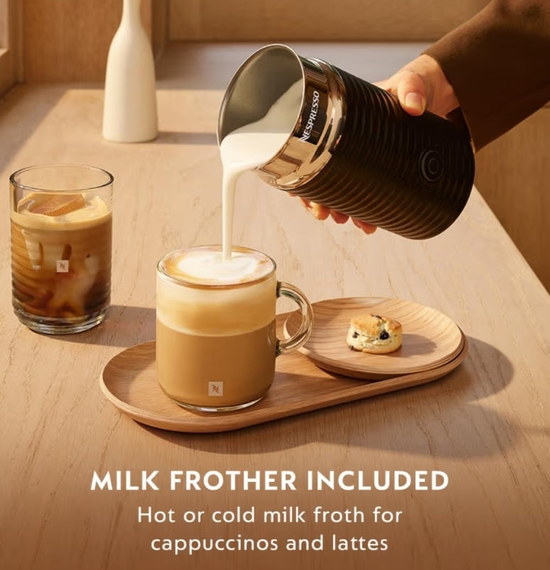 Nespresso Vertuo Pop+ Koffie- en Espressomasjien deur De'Longhi met Melkskuimer - Lekkergoedpienk