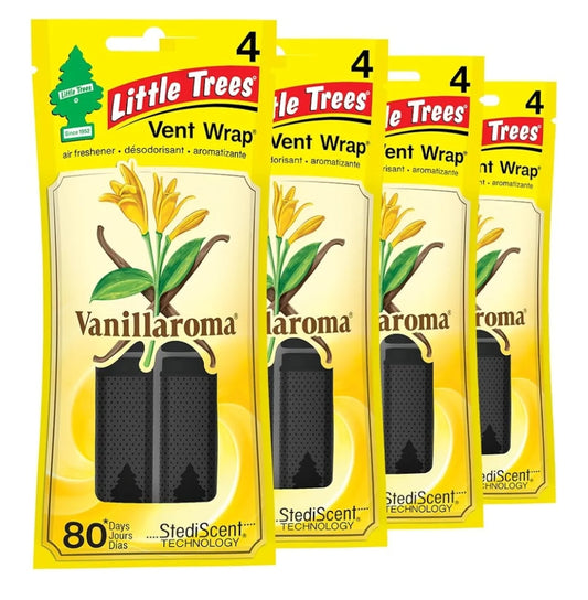 LITTLE TREES Kar Lugverfrisser Vent Wrap Geur, Onsigbaar Vars - Vanillaroma (16)