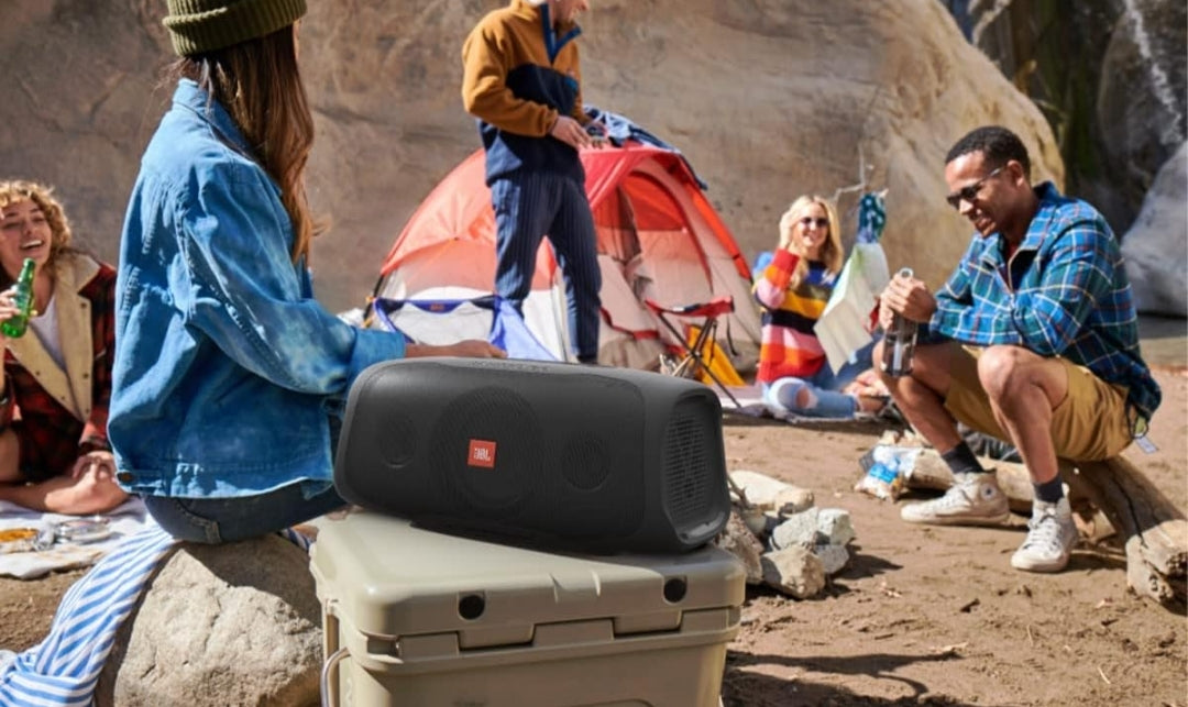 JBL BassPro Go - in-Vehicle Powered subwoofer & Full-Range Portable Bluetooth Speaker - Black
