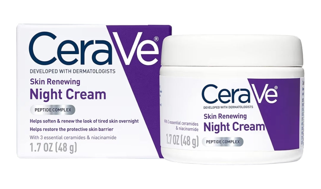 CeraVe Velvernuwende Nagroom, Niasinamied, Peptiedkompleks en Hialuronzuurbevogtiger 1.7 Oz – Verpakking kan Verskil