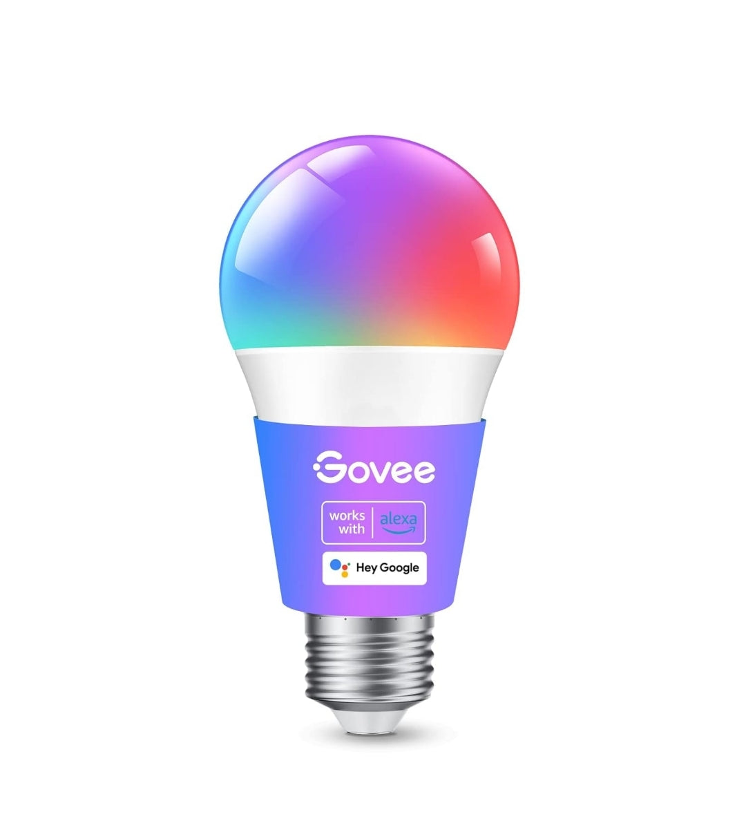 Govee Smart Light Bulbs, Color Changing Light Bulb, Works with Alexa and Google Assistant, 16 Million Colors RGBWW, WiFi & Bluetooth LED Light Bulbs, Music Sync, A19, 800 Lumens, 1 Pack