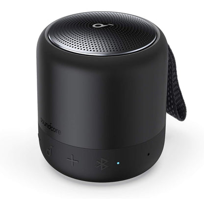 Soundcore Anker Mini 3 Bluetooth Speaker, Waterproof IPX7, BassUp and PartyCast Technology, USB-C, Customizable EQ for Home and Portable Use