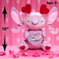 Just Play Disney Stitch Valentine Large 10-inch Plush Angel Stuffed Animal, Soft Material, Pink, Kids Toys for Ages 2 Up