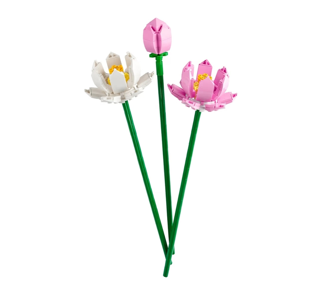LEGO Lotusblom - Bou-speelding vir Kinders, Meisies & Seuns, Kunsmatige Lotusblomme vir Versiering & Uitstalling