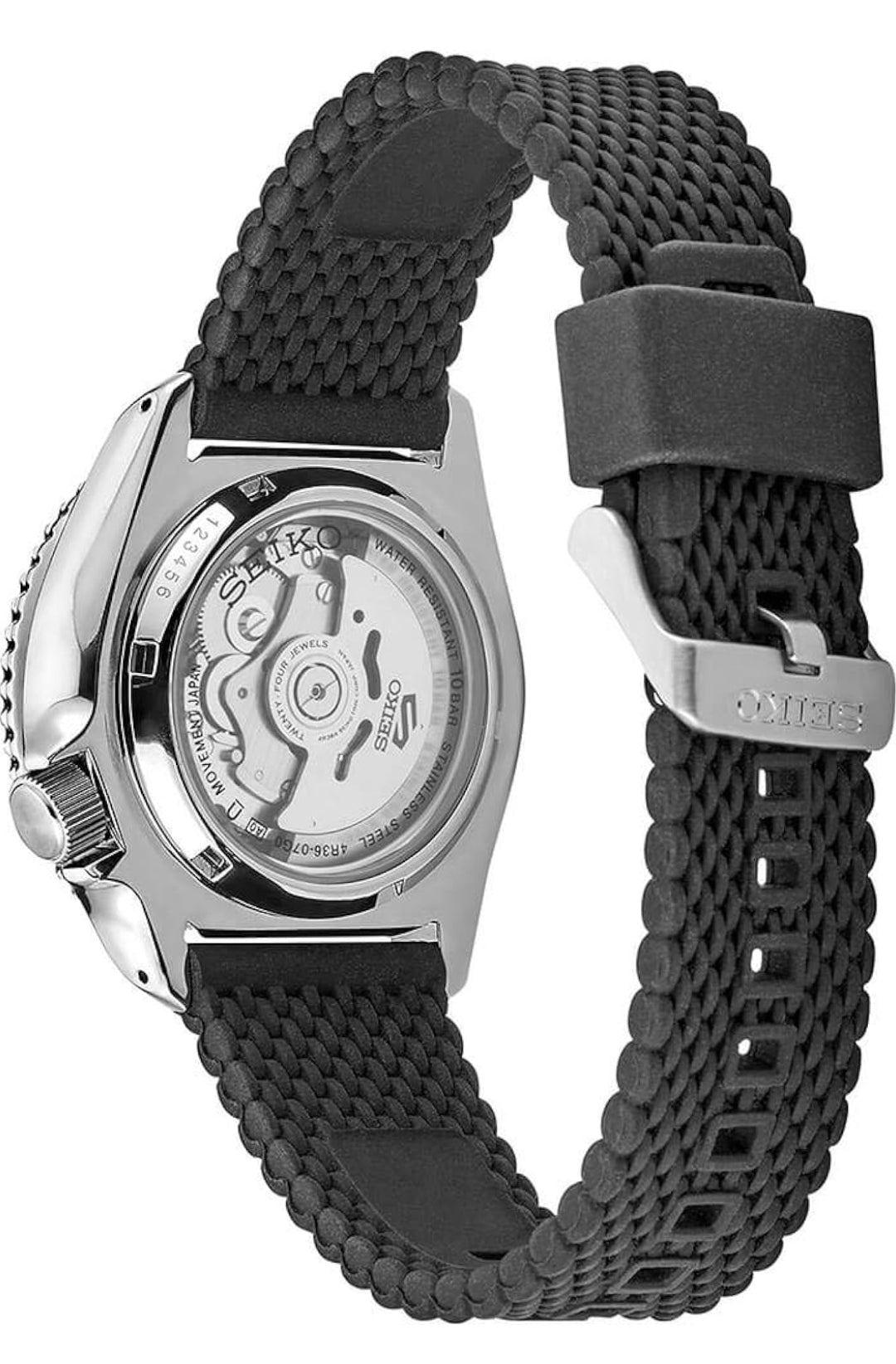 SEIKO 5 Sports Manshorlosie Swart 42.5mm Vlekvrye Staal