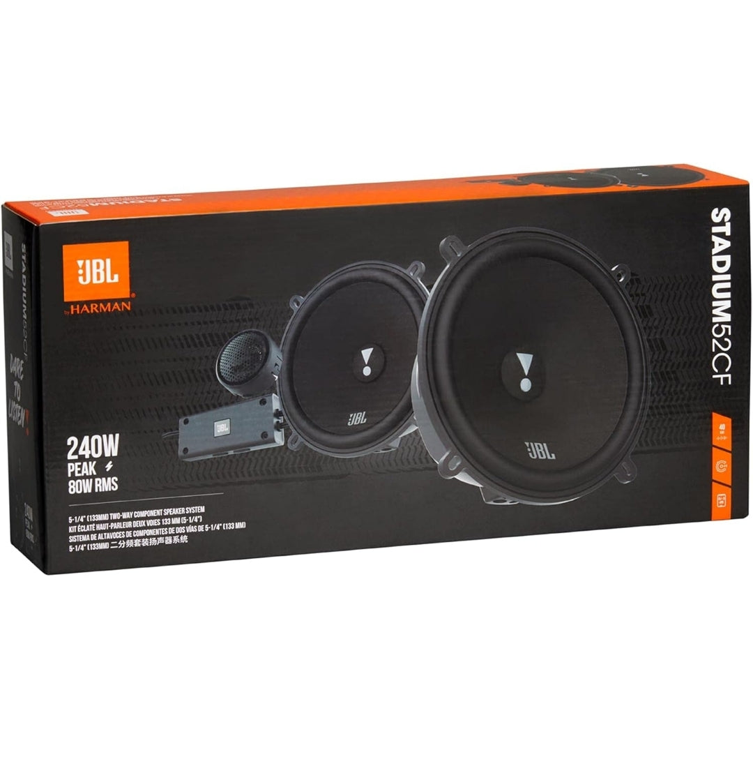 JBL 5 1/4 inches Step-up Car Audio Component Speaker System - NO Grill (Black)