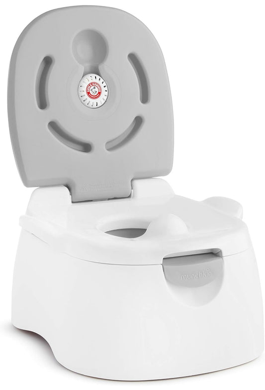 Munchkin Arm & Hammer Multi-Stage 3-in-1 Potjiestelsel, (Potjiestoel, Oefenring en Opstapkussing) - Grys