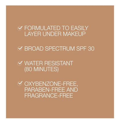 Neutrogena Purescreen+ Getinte Sonskerm vir Gesig SPF 30 Sinkoksied en Vitamien E, Waterbestand, Geurvry Medium (1.1 fl oz)