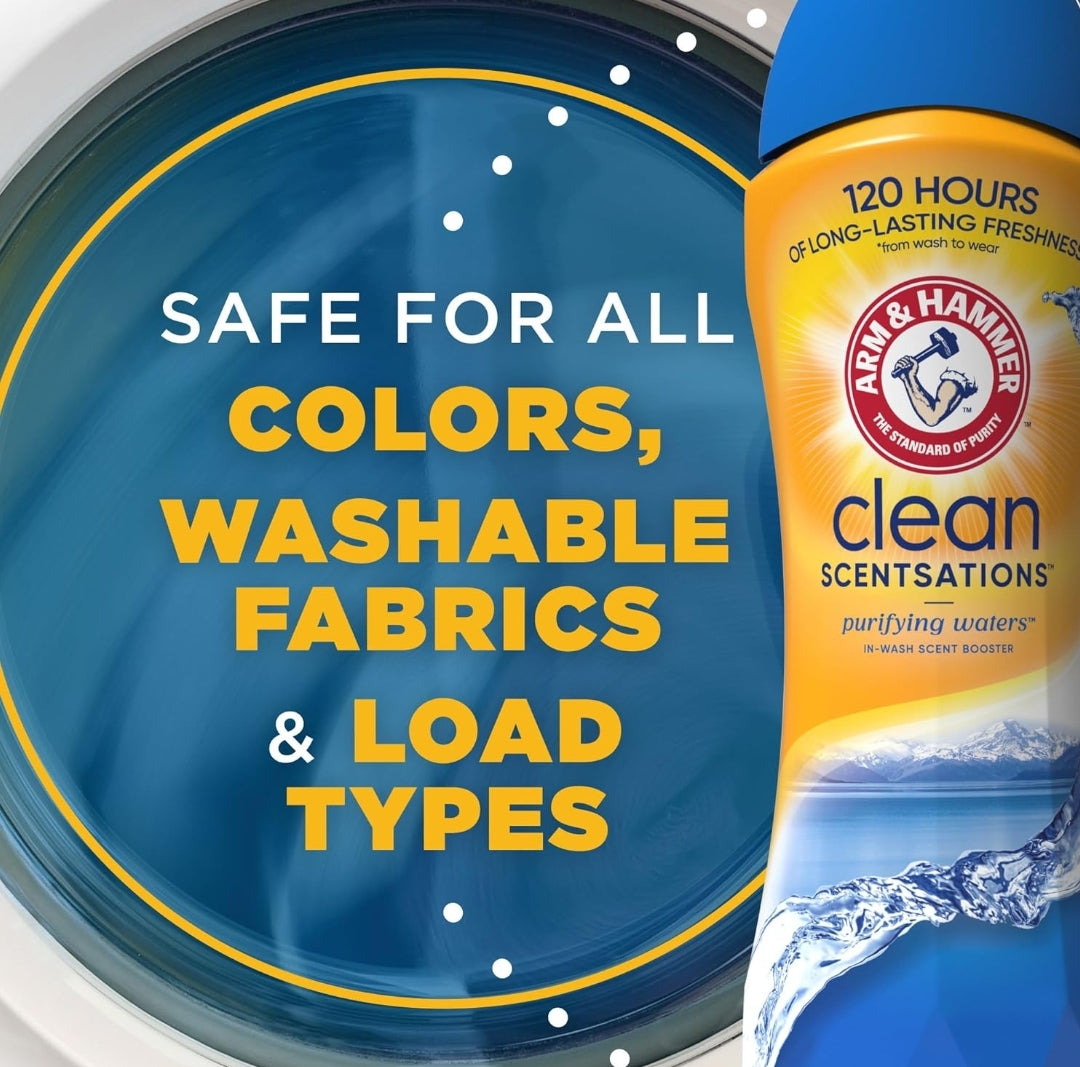 Arm & Hammer In-Wash Scent Booster - Purifying Waters, (24 oz) Pack of 4