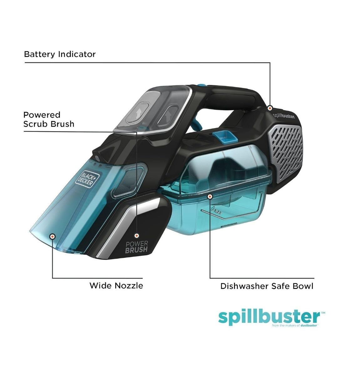 BLACK+DECKER morsvanger Koordlose Mors- + Vlekskoonmaker (BHSB320JP)