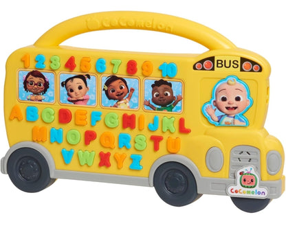 Just Play Cocomelon Learning Bus, Over 85 Learning Phrases, Counting, Alphabet, Music, Sounds, Yellow, Kids Toys for Ages 18 Month