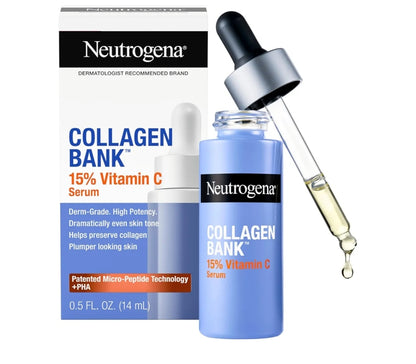 Neutrogena Kollageen Vitamien C Gesigserum Ongelyke Velkleur Behandeling, Geurvry (0.5 fl. oz)