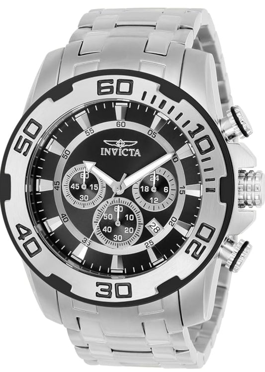 Invicta Mans 22318 Pro Diver Analoogvertoning Kwarts Silwer Horlosie
