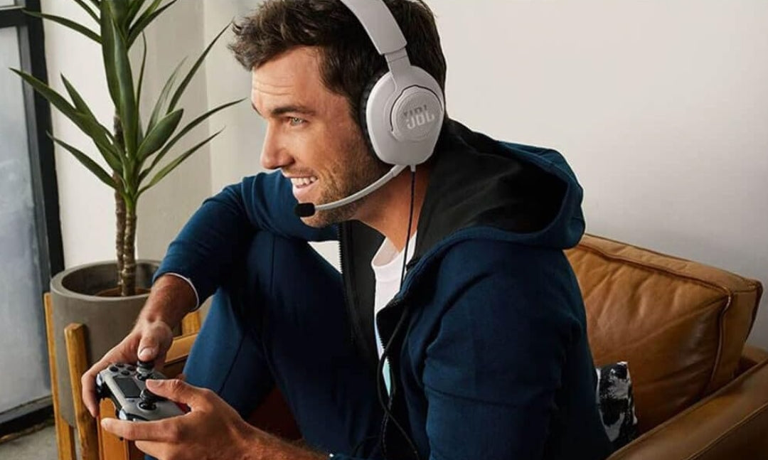 JBL Quantum 100P - Wired Over-Ear Gaming Headset with a Detachable mic- (White)