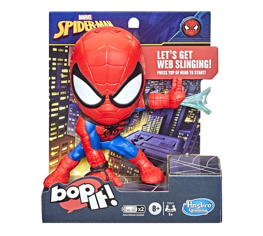 Hasbro Gaming Bop It! Marvel Spider-Man Edition Marvel Toys, 1 or More Players, Ages 8 and Up