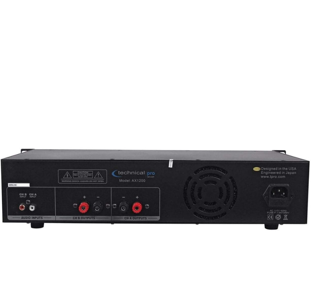 BUNDLE 2 Rockville RSG10 10" PA Speakers+Technical Pro 1200w