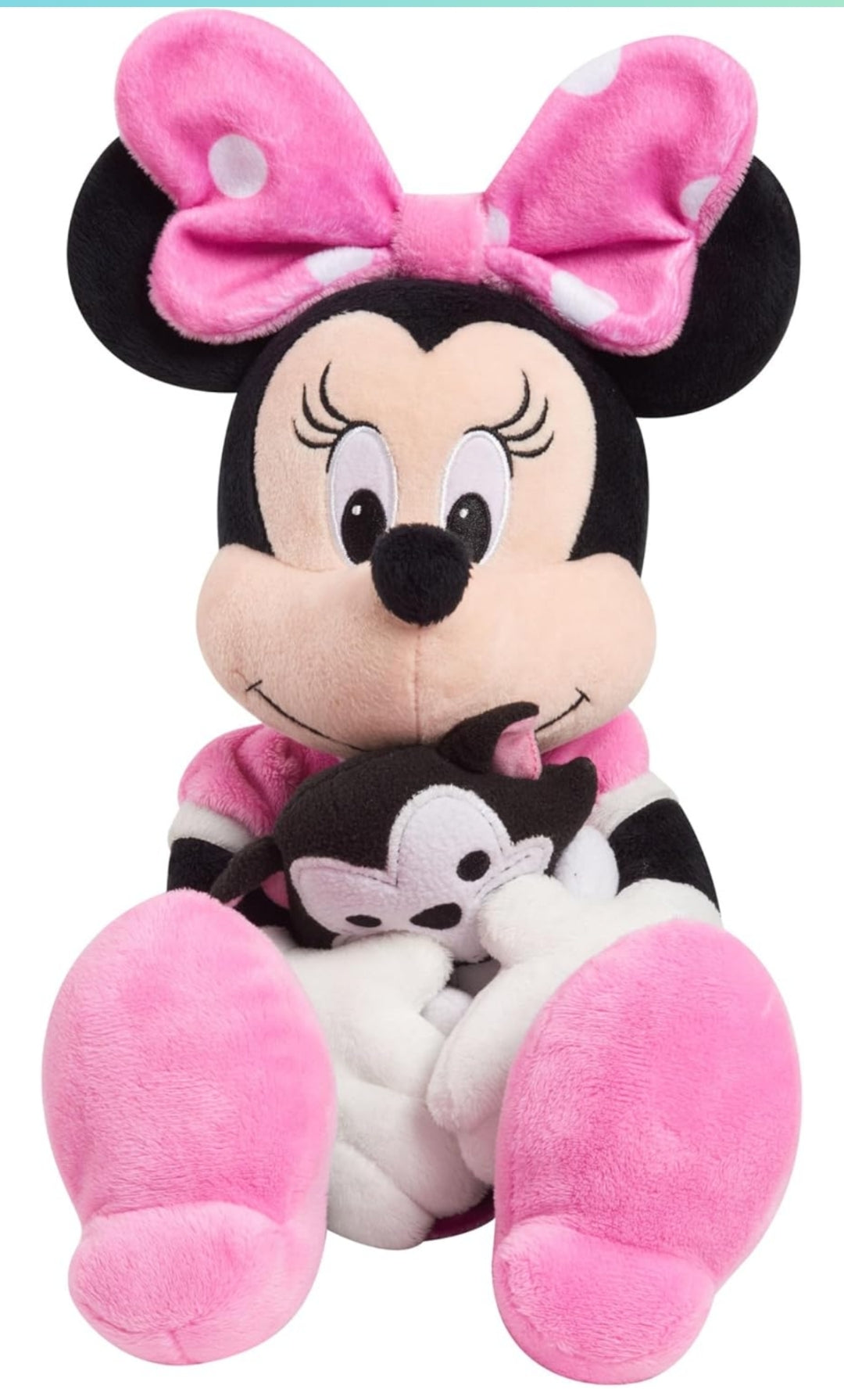 Disney Classics Lil Friends Minnie Mouse and Figaro 16.5" Large Plushie Stuffed Animal - Kids Toys for Ages 2 Up by Just Play
