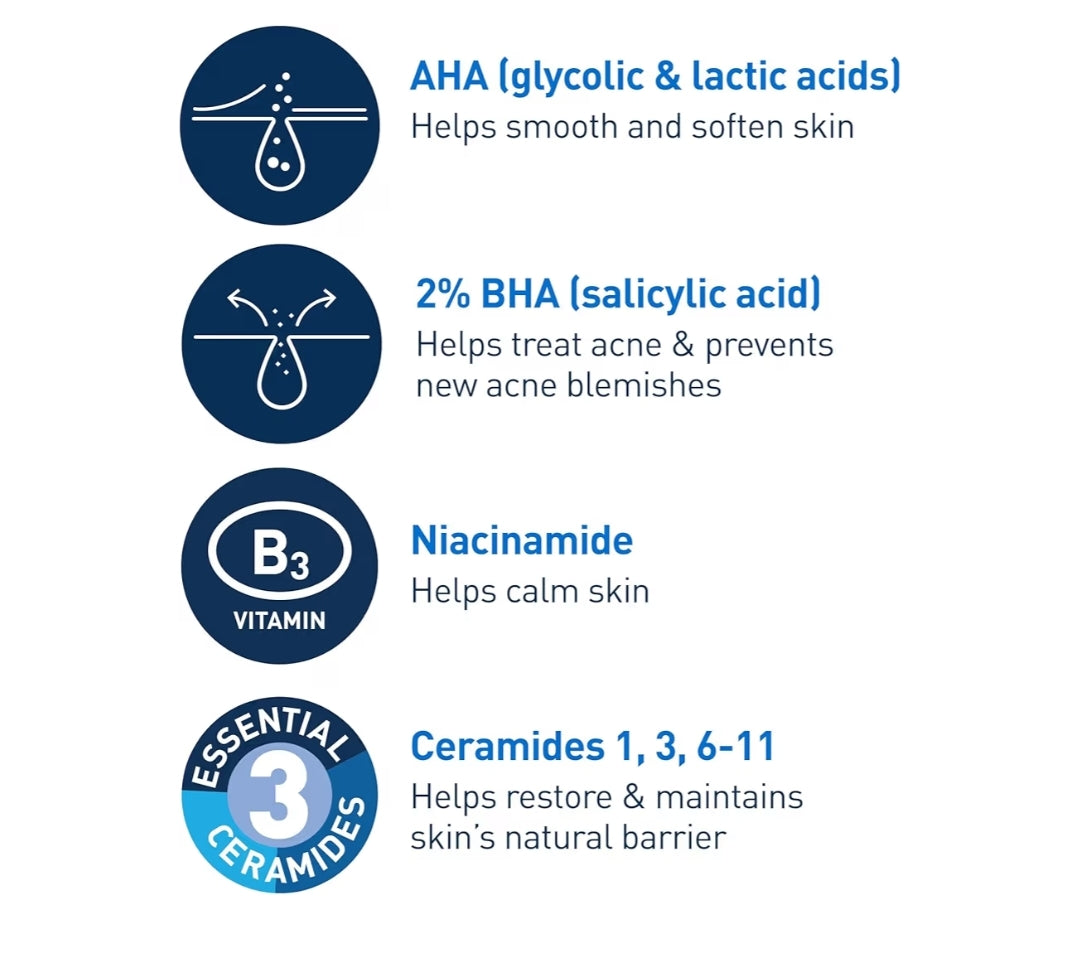 CeraVe Acne Control Gel, 2% Salicylic Acid Treatment w/ Glycolic Acid + Lactic Acids, Alcohol Free & Oil Free (1.35 Fl Oz)