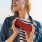 Anker SoundCore 2 Portable Bluetooth Speaker, Wireless, Enhanced Bass, 24-Hour Playtime, 66ft Range, IPX7 Water Resistant, Built-in Mic, Ideal for Travel, Compact and Easy to Use - Red
