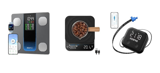 Combo Smart Scale for Body Weight with Coffee Scale with Timer, and Smart Body Measuring Tape