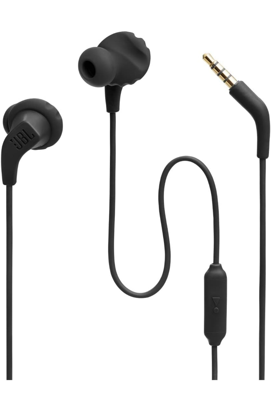 JBL Endurance Run 2 Wired - Waterproof Wired Sports in-Ear Headphones, Pure Bass -  (Black)
