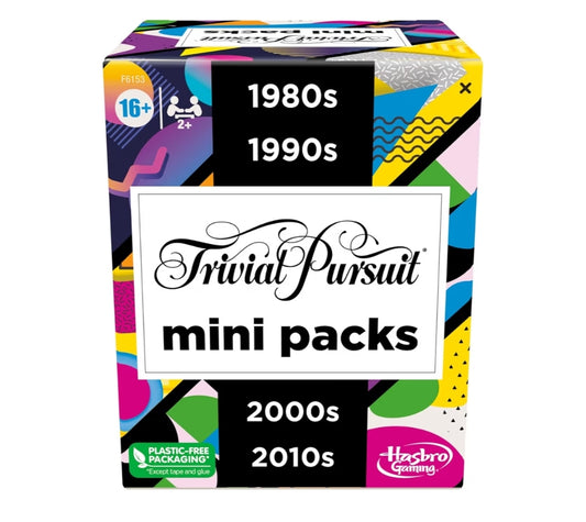 Hasbro Games Trivial Pursuit Mini Packs Multipack - Fun Trivia Questions for Adults and Teens - Includes 4 Game Featuring 4 Decades