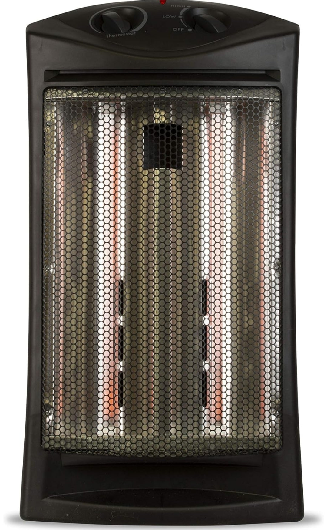 BLACK+DECKER Infrarooi Strale Kwarts Toring Verwarmer, 1500W Ruimteverwarmer met Verstelbare Termostaat, Draagbare Verwarmer met 2 Verstellings, Persoonlike Verwarmer vir Huis en Kantoor, BHTI06, Swart