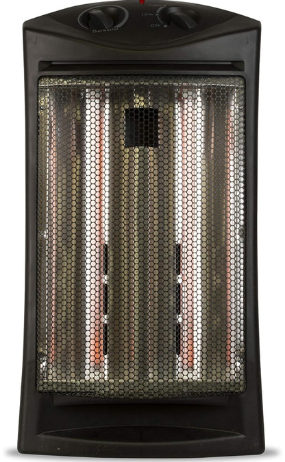 BLACK+DECKER Infrarooi Strale Kwarts Toring Verwarmer, 1500W Ruimteverwarmer met Verstelbare Termostaat, Draagbare Verwarmer met 2 Verstellings, Persoonlike Verwarmer vir Huis en Kantoor, BHTI06, Swart
