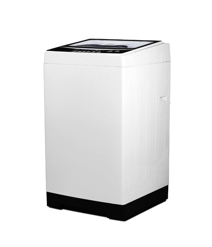 BLACK+DECKER 3.0 Kub. Vt. Draagbare Wassmasjien, 26.5 lb. Kapasiteit, 6 Siklusse, Vinnige Koppelstuk vir Wasbak en Afvoerbuis Ingesluit, Deursigtige Deksel en LED-skerm, BPW30MW, Wit