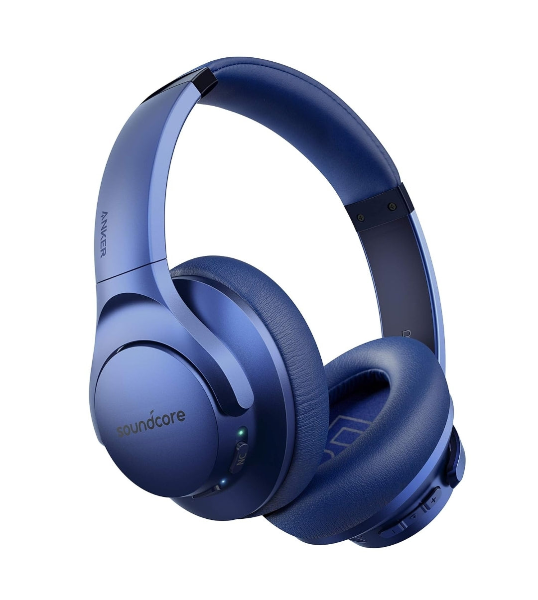 Soundcore Anker Life Q20 Hybrid Active Noise Cancelling Headphones, Wireless Over Ear Bluetooth Headphones, 70H Playtime, Hi-Res Audio, Deep Bass, Memory Foam Ear Cups, Travel, Office, USB-C Charging