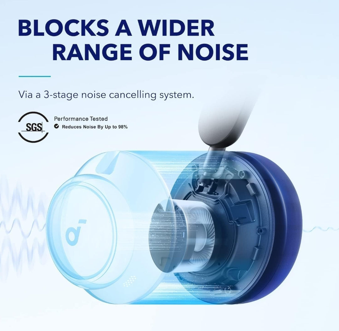 Soundcore by Anker Space Q45 Adaptive Active Noise Cancelling Headphones, Reduce Noise by Up to 98%, 50H Playtime, App Control, LDAC Hi-Res Wireless Audio, Comfortable Fit, Clear Calls, Bluetooth 5.3