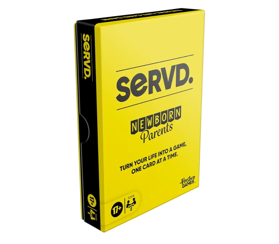Hasbro SERVD Newborn Parents Edition Game – Hilarious Real-Life Couples Card Game – (Ages 17+)