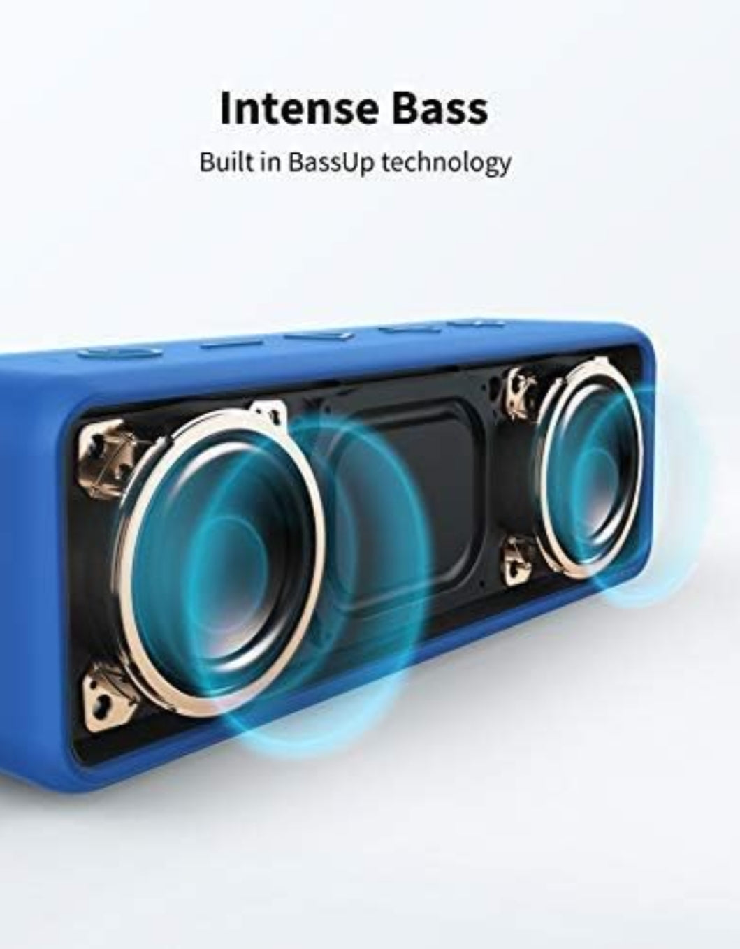 Anker Soundcore 2 12W Portable, Wireless Bluetooth Speaker with Better Bass, 24-Hour Playtime, 66ft Bluetooth Range, IPX7 Water Resistance, Built-in Mic, Ideal for Shower, Travel, Party, Beach - Blue