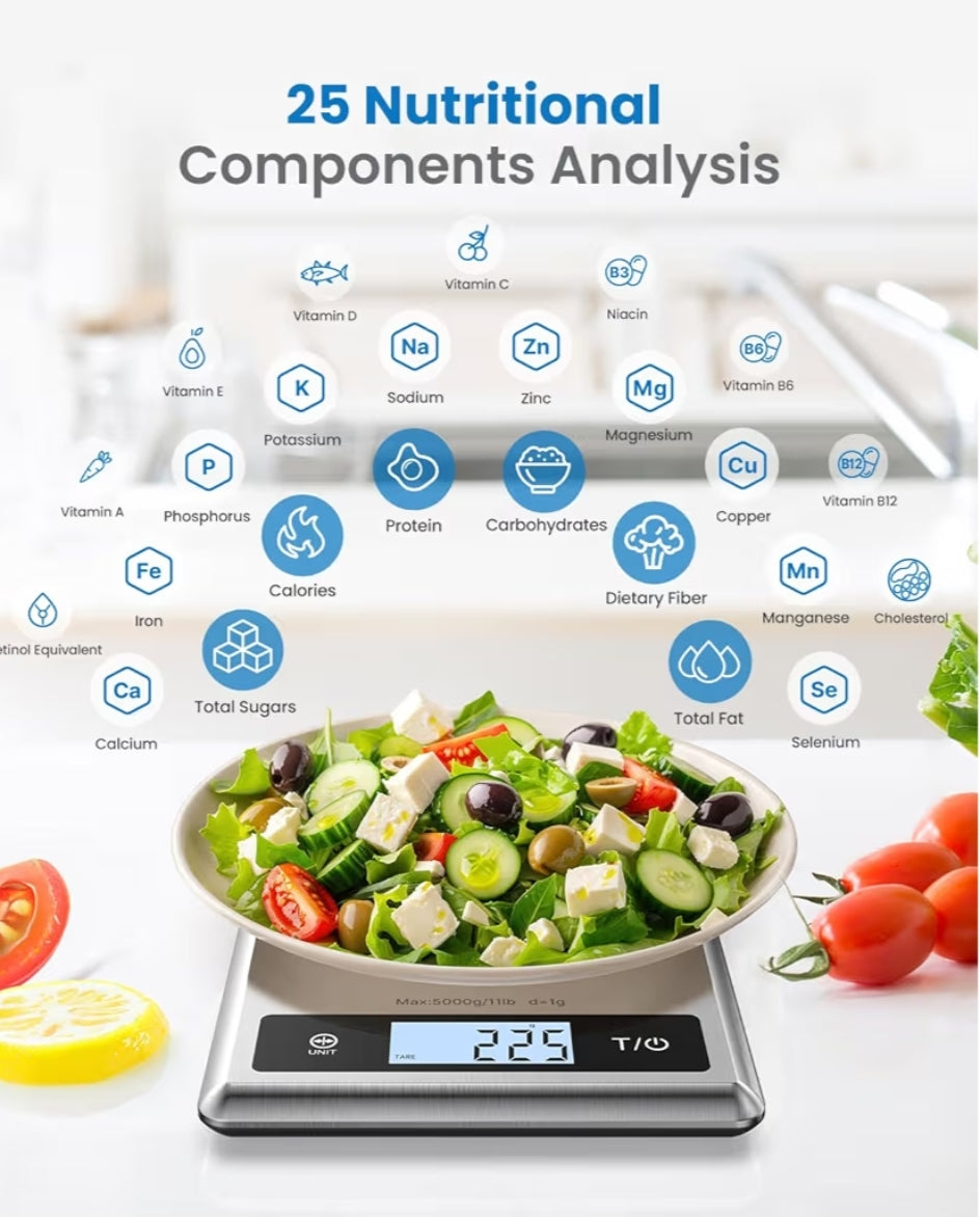 New Smart Food Scale and Body Fat Scale with TFT LCD