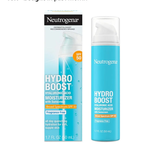 Neutrogena Hydro Boost Hialuroonsuur Gesigbevogtiger met Sonskerm SPF 50 om Droë Vel te Hidreer & Kalmeer - 1.7 fl. oz