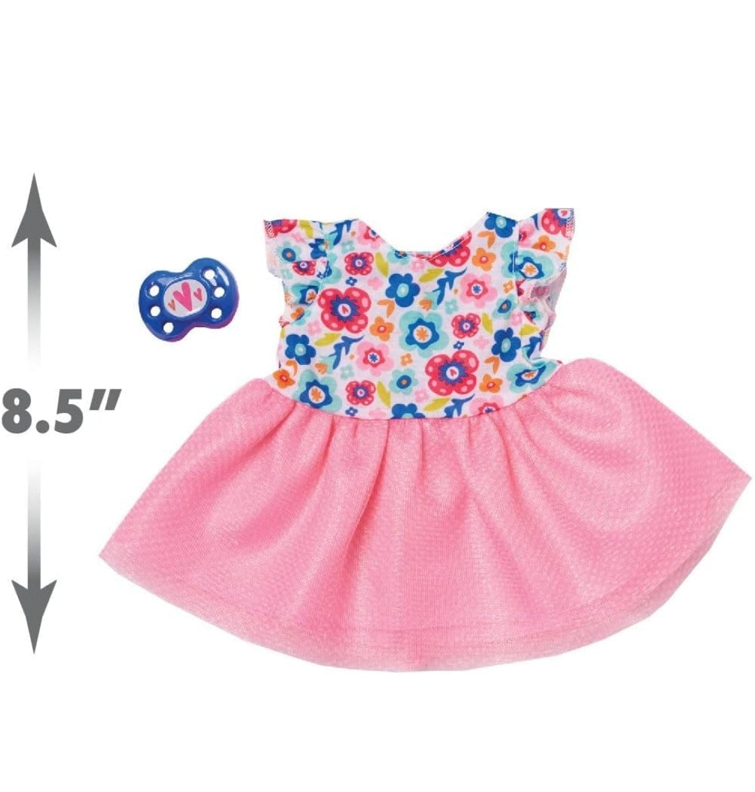 Baby Alive Single Outfit Set, Floral Dress for Baby Dolls, Teal with Flowers, Doll Not Included, Kids Toys for Ages 3 Up by Just Play
