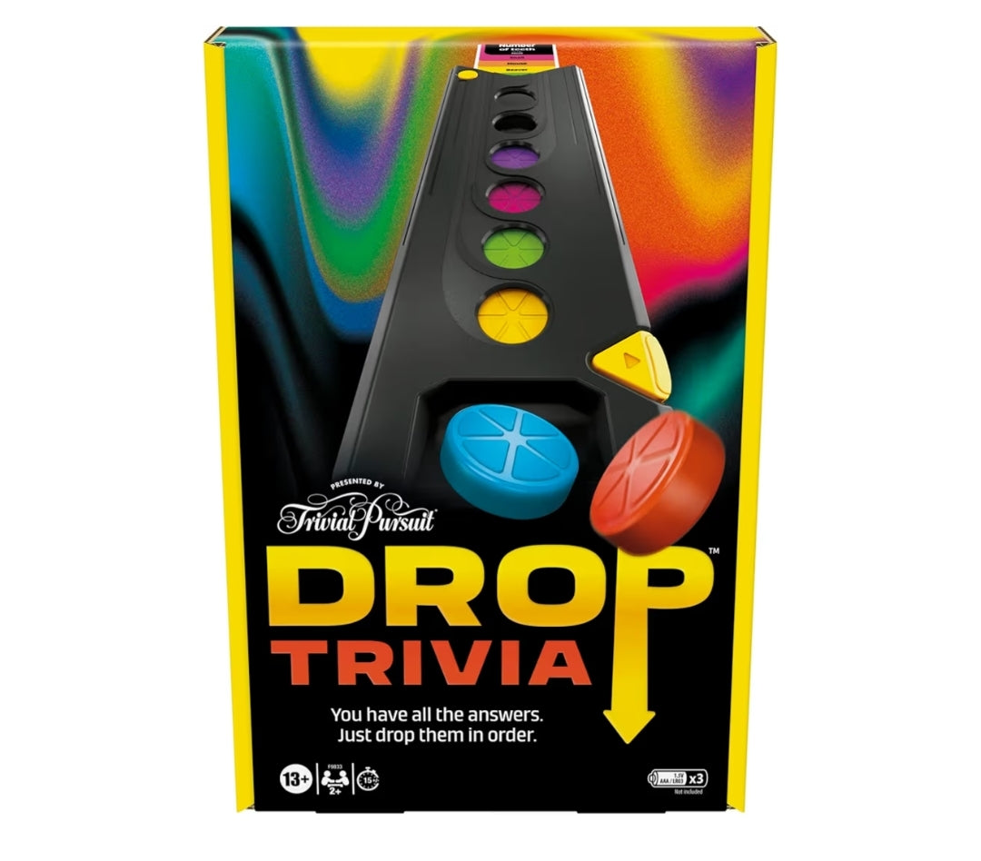Hasbro Gaming Drop Trivia Game - Electronic Party Game with Voice and Sounds - 2 or More Players