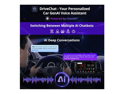 7" Android Dubbel DIN Motorstereo, Koordlose CarPlay & Android Auto, Wi-Fi/Bluetooth/USB Raakskerm Motorradio, Trukamera, MirrorLink, DSP/FM/AM/SWC
