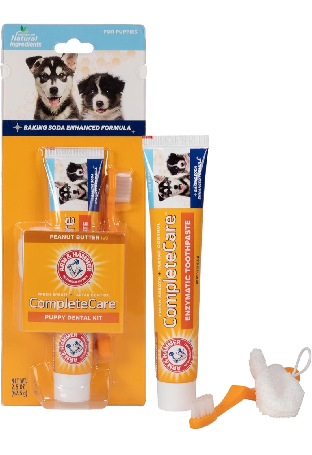 Arm & Hammer Complete Care Puppy Dental Kit - Includes Small Dog Toothbrush, Peanut Butter Flavor (2.5 Oz) Toothpaste