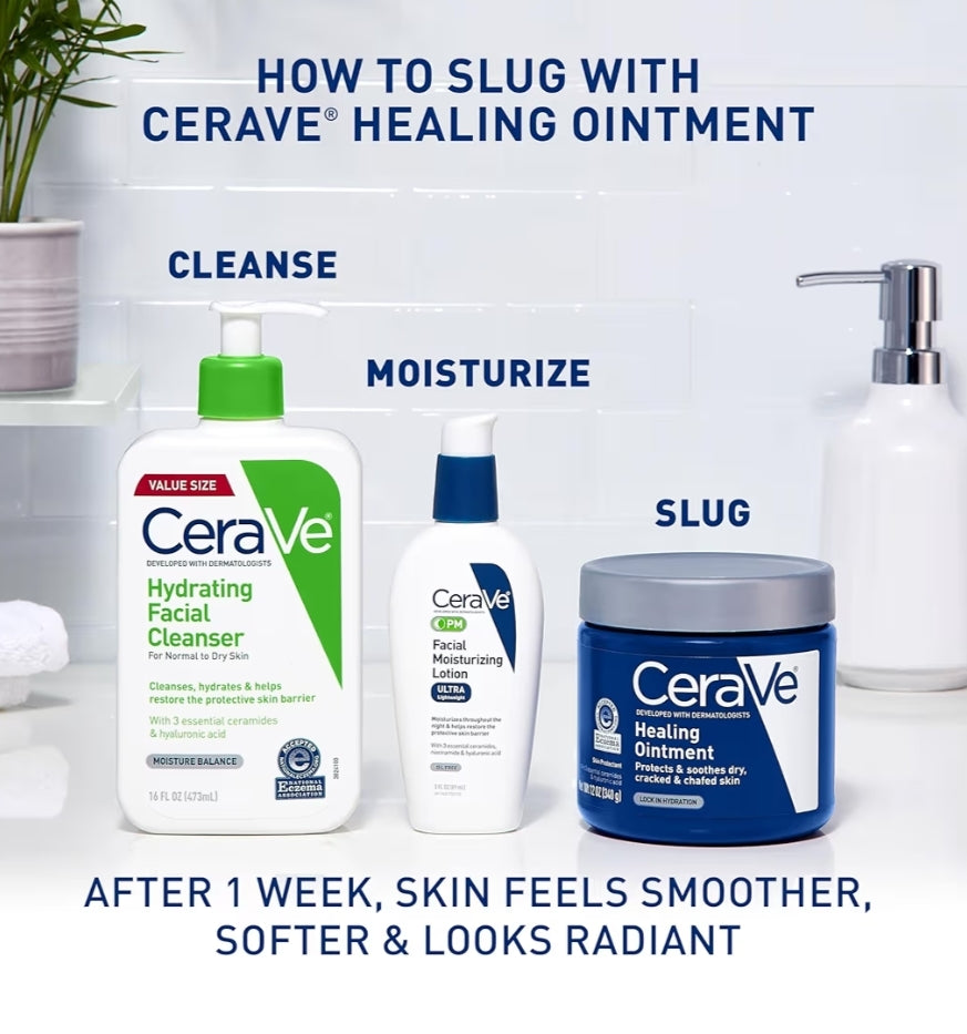 CeraVe Healing Ointment Hialuroonsuur & Seramiede, Gesig & Liggaam Velversperring Herstel Geurvry & Lanolienvry (147ml)