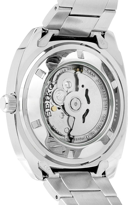 SEIKO Outomatiese Horlosie vir Mans - Recraft-reeks - Vlekvrye Staal Kas en Armband, Dag/Datum Kalender, 50m Waterbestand, en 41 Uur Kragreserwe
