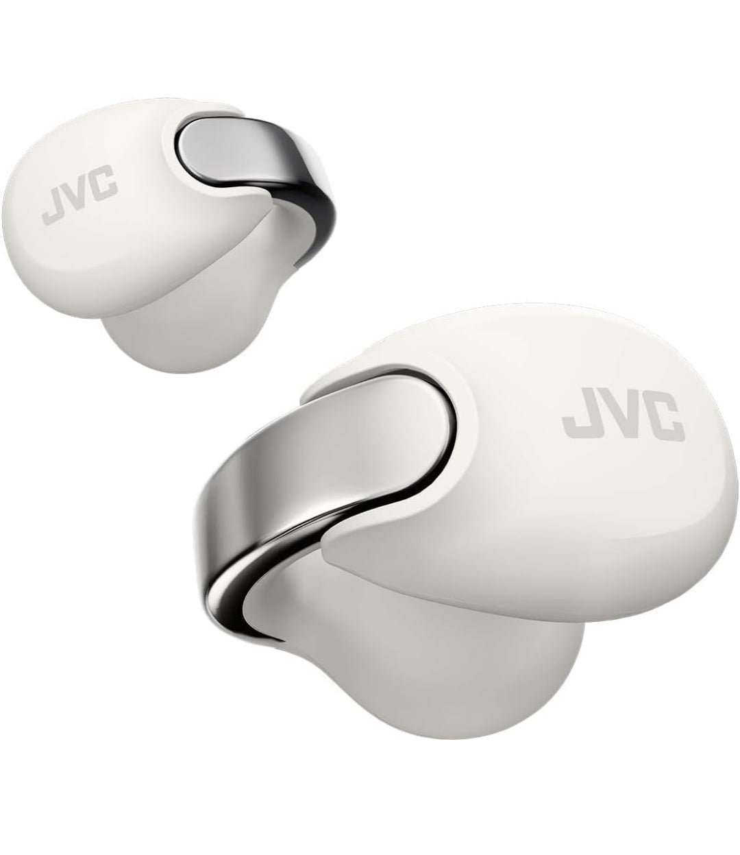 JVC Nearphones Oopoor Regte Draadlose Oorfone - Oopoor Oordopjes - Bluetooth 5.3-24H Speeltyd - IPX4 Waterbestand - Ingeboude Mikrofoon - Bewustheid & Gemak - Oorknip Oordopjes - HANP1T