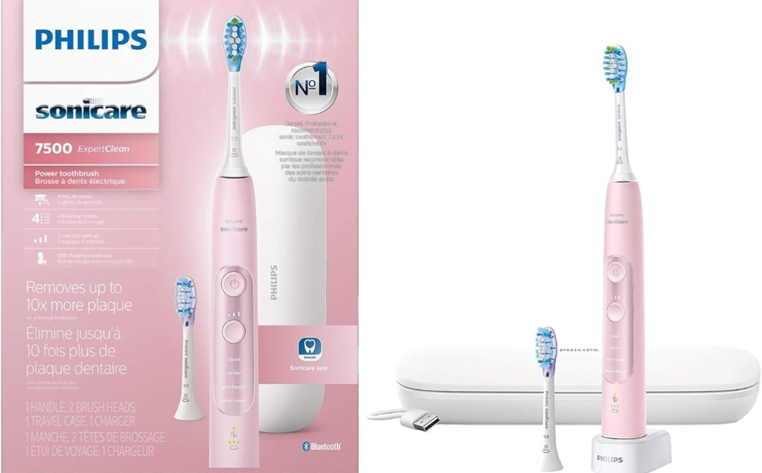 Philips Sonicare ExpertClean 7500 Pienk, Herlaaibare Elektriese Kragtandeborsel (HX9690/07)