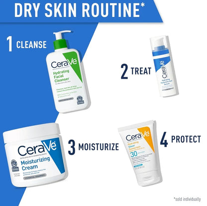 CeraVe Bevogtigende Room, Gesig en Liggaam Bevogtiger, Normale tot Droë Vel (8 oz)