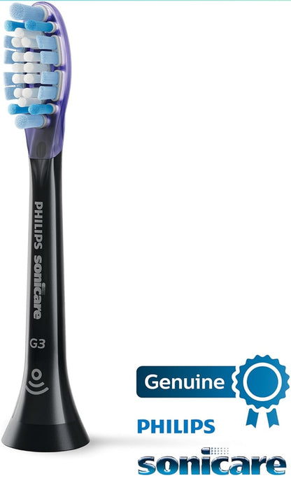 Philips Sonicare Oorspronklike G3 Premium Tandvleissorg Vervangende Tandeborselkoppe (Swart) HX9054/95