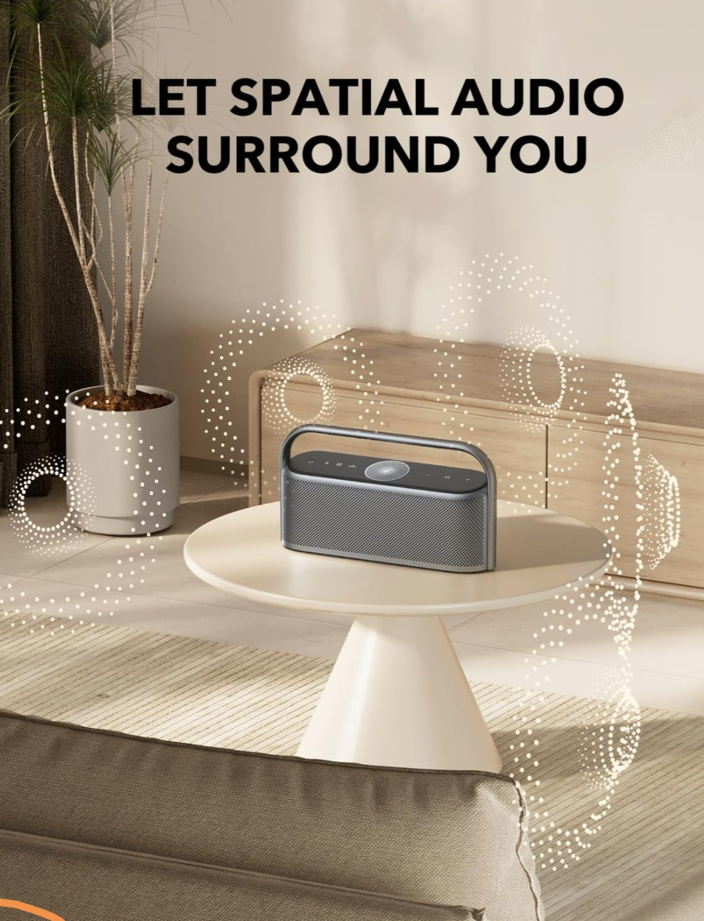 Soundcore Motion X600 Portable Bluetooth Speaker, Hi-Res Spatial Audio with Wireless 50W Sound, IPX7 Waterproof, Pro EQ, AUX-in, Portable Speaker for Home, Office, Backyard and Bathroom Use
