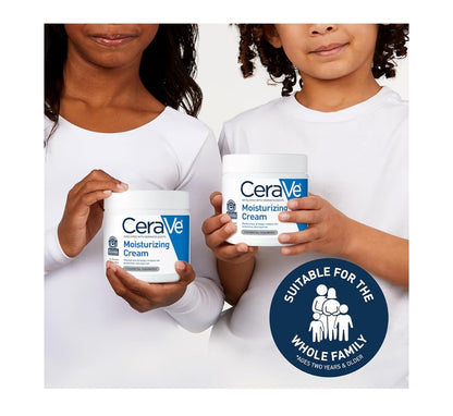 CeraVe Hydraterende Room, Liggaams- en Gesighidreermiddel vir Droë Vel m/ Hialuroonsuur en Skeramiede, Daaglikse Hidreermiddel (19 Oz)