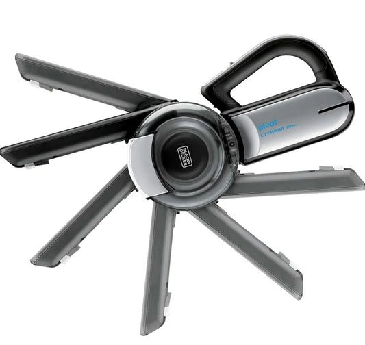 BLACK+DECKER stofsuier Pivot VAC Handstofsuier Koordloos, Motorstofsuier Draagbaar Koordloos met Spleethulpmiddel en Pivot Spuitstuk (BDH2000PL)