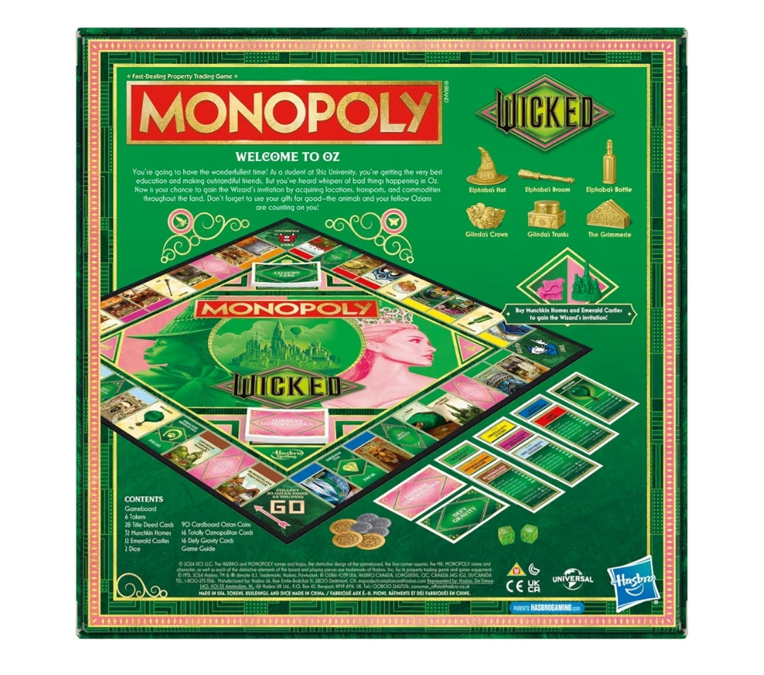 Monopoly Wicked Edition Board Game - Inspired by The Motion Picture